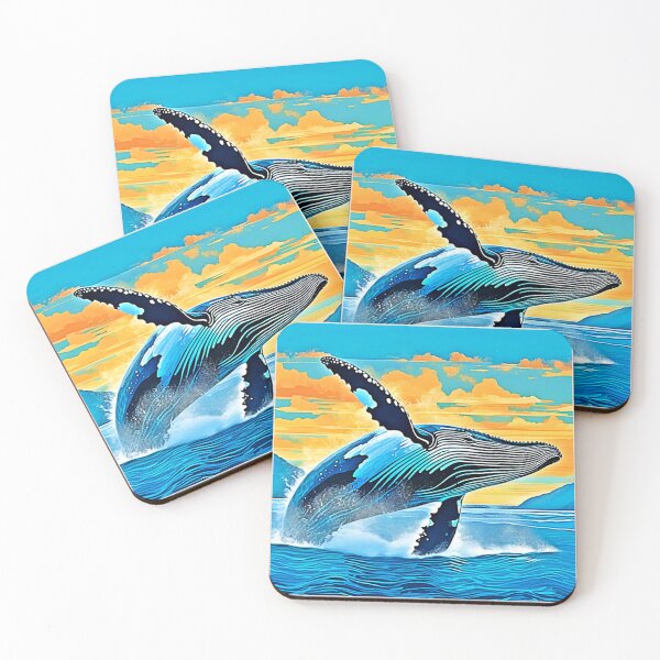 Item preview, Humpback Whale Ocean Freedom Jump Design designed and sold by Health And Fitness Posts e-Store.