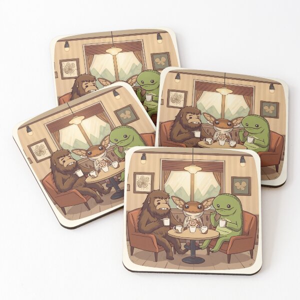 Item preview, Cryptid Coffee Hangout Cartoon designed and sold by ChicTrendz.