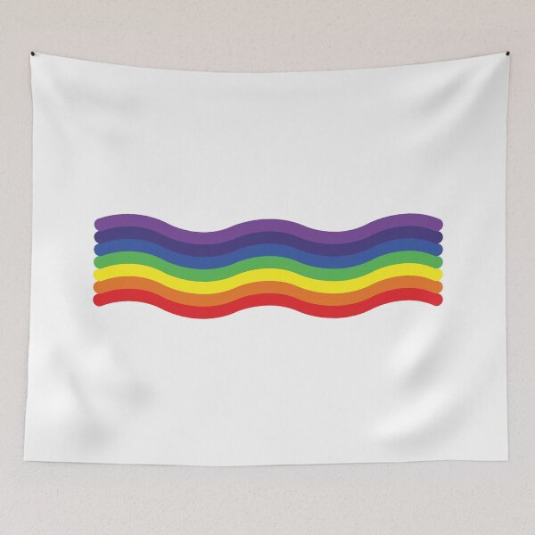 Item preview, wavy rainbow designed and sold by BlushyPrint.