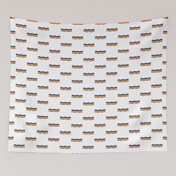 Item preview, wavy rainbow pattern designed and sold by BlushyPrint.