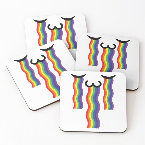 Item preview, Cute kawaii uwu rainbow crying face designed and sold by BlushyPrint.
