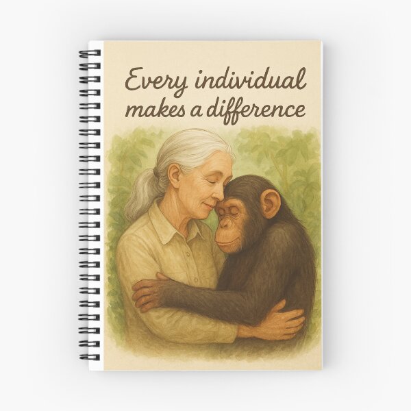 Item preview, Jane Goodall and Chimpanzee – Wildlife Conservation Art designed and sold by loccotown168.