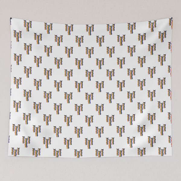 Item preview, Cute kawaii uwu rainbow crying face pattern designed and sold by BlushyPrint.