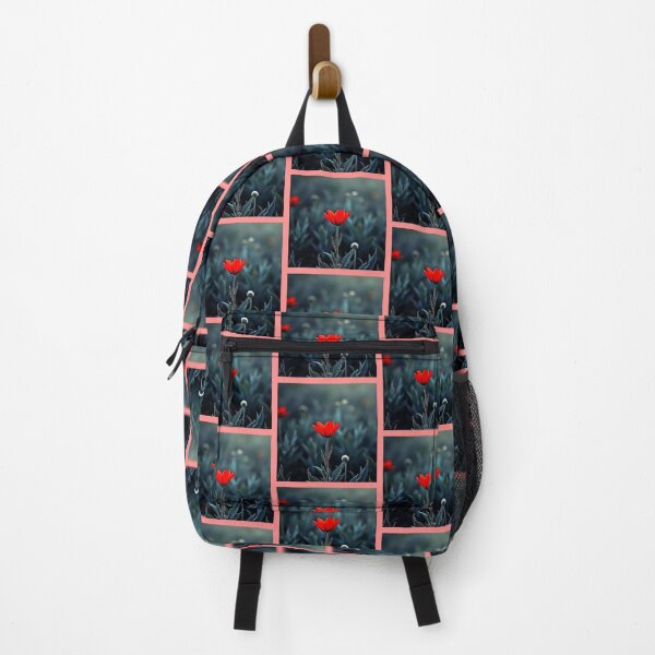 Item preview, Red Flower Dark Night Solitude Art designed and sold by Health And Fitness Posts e-Store.