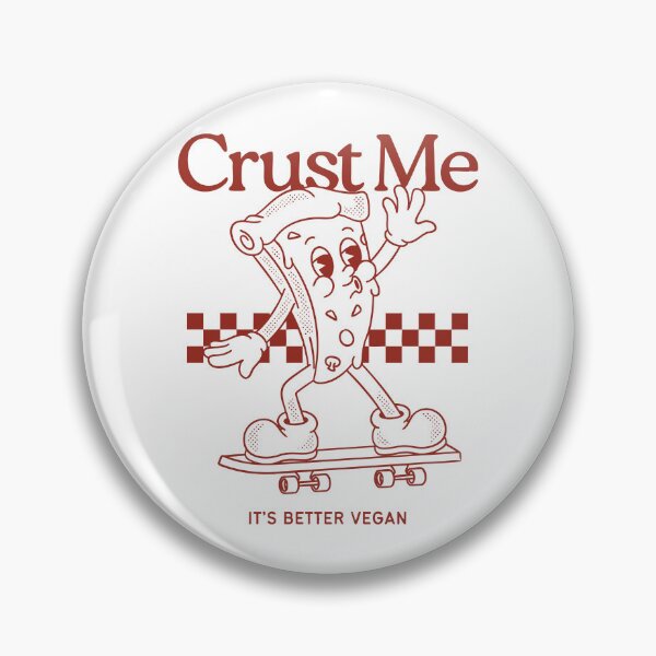 Item preview, Crust Me, It’s Better Vegan | Retro Pizza Skateboard Design | Funny Vegan Food Art designed and sold by VegancoreGoods.