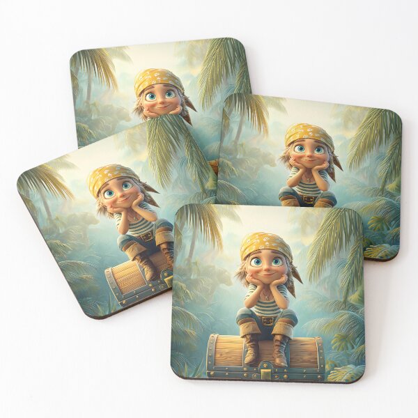 Item preview, Curious adventurer atop a treasure chest in jungle designed and sold by Artessie.