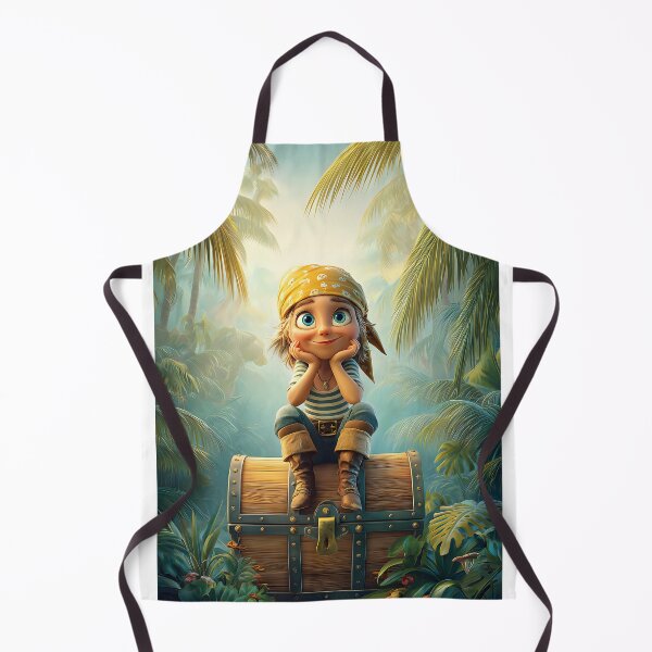 Item preview, Curious adventurer atop a treasure chest in jungle designed and sold by Artessie.