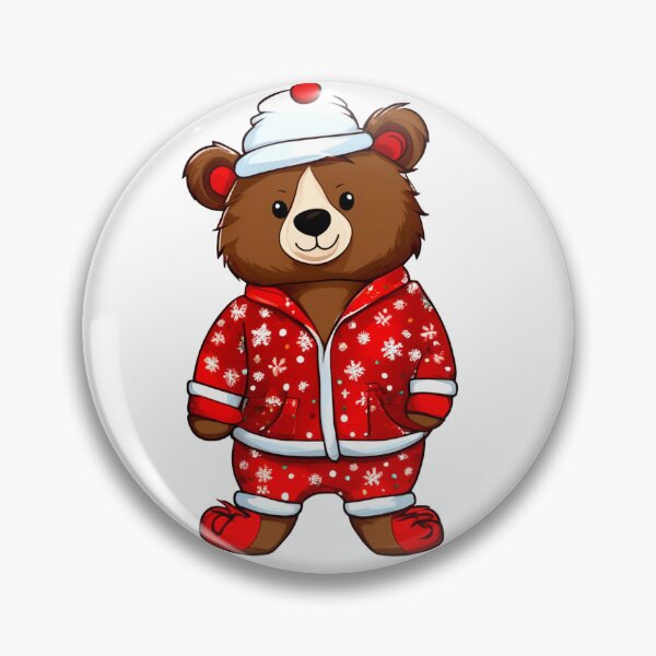 Item preview, Bear in a Christmas Romper. designed and sold by Zofia Sosnecka.