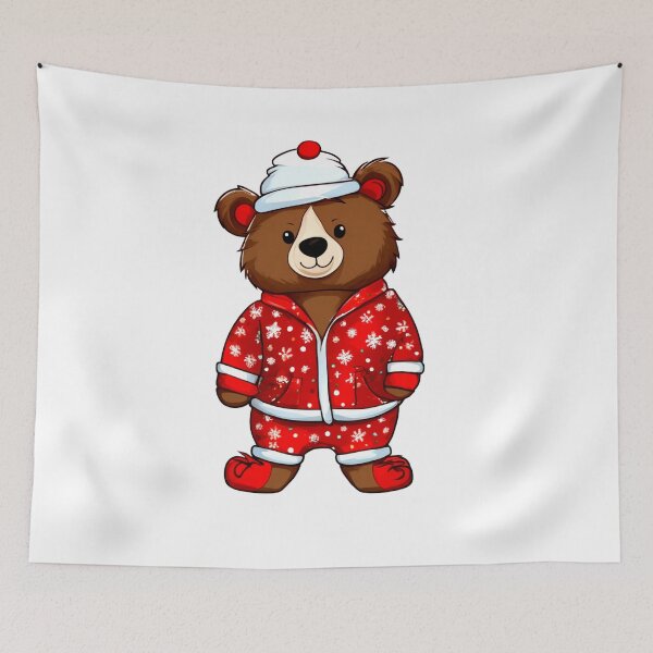 Item preview, Bear in a Christmas Romper. designed and sold by Zofia Sosnecka.