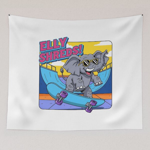 Item preview, Elly Shreds Elephant Skater Fun designed and sold by k3rstman1.