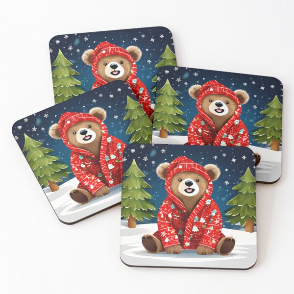 Item preview, Bear in a Christmas Romper. designed and sold by Zofia Sosnecka.