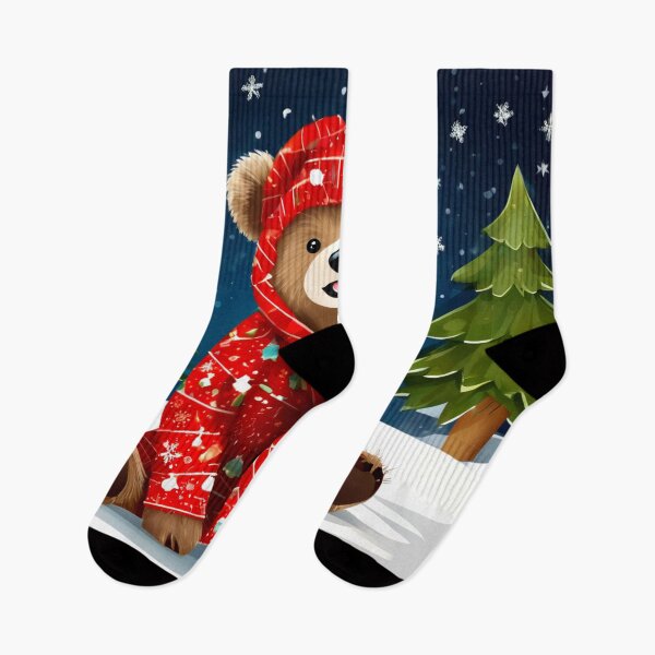 Item preview, Bear in a Christmas Romper. designed and sold by Zofia Sosnecka.