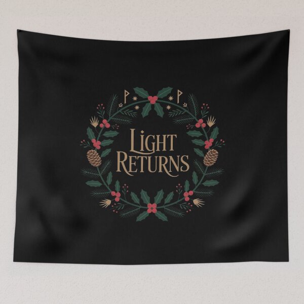 Item preview, Witchcore Yule Wreath Design | Magical Winter Solstice Art designed and sold by WikaKowalczyk.