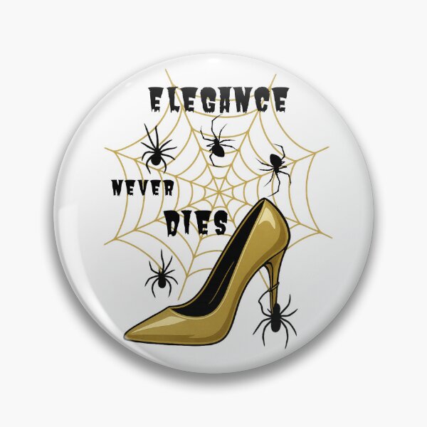 Item preview, Golden high heel with spider web – elegance meets Halloween Gothic style designed and sold by ParaSiempreS.