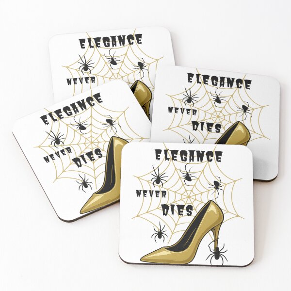 Item preview, Golden high heel with spider web – elegance meets Halloween Gothic style designed and sold by ParaSiempreS.