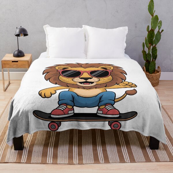 Item preview, Cool Lion Skateboarder Cartoon Fun designed and sold by k3rstman1.