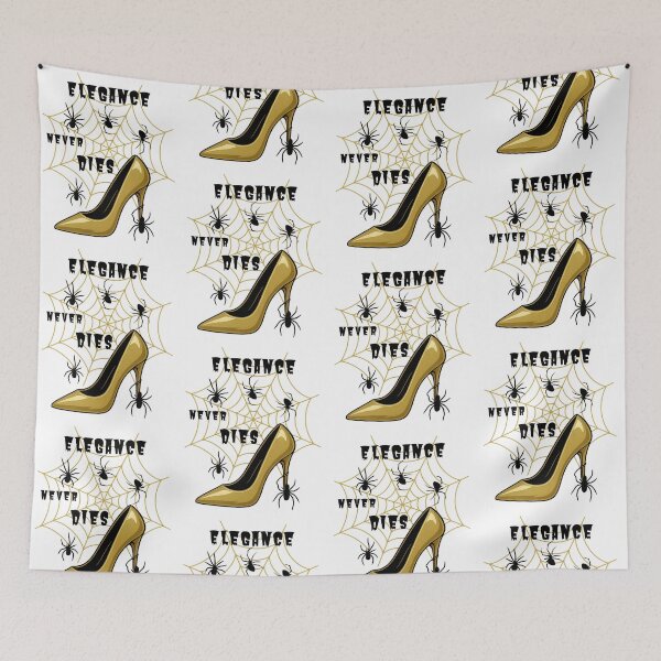 Item preview, Golden high heel with spider web – elegance meets Halloween Gothic style designed and sold by ParaSiempreS.