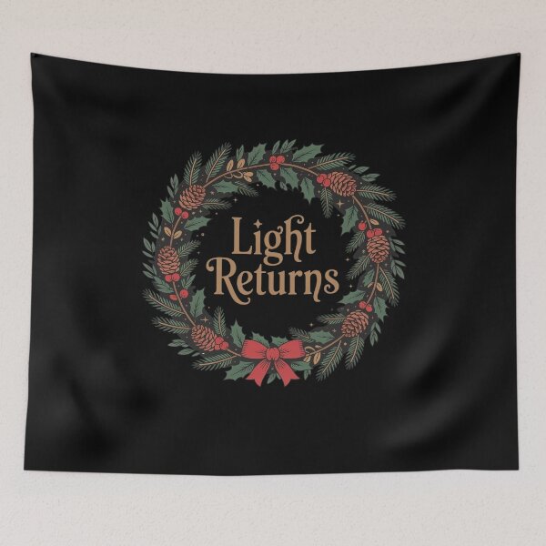 Item preview, Witchcore Yule Wreath Design | Magical Winter Solstice Art designed and sold by WikaKowalczyk.