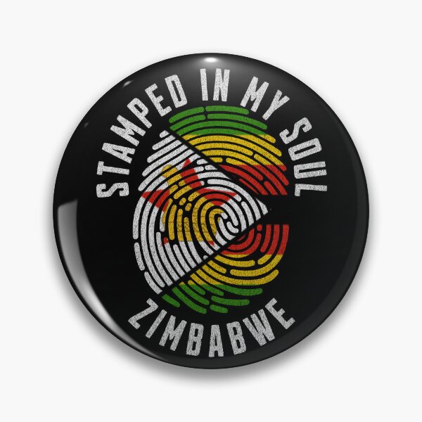 Item preview, Stamped In My Soul Zimbabwe Flag Fingerprint Zimbabwe Roots designed and sold by chrisrivait.