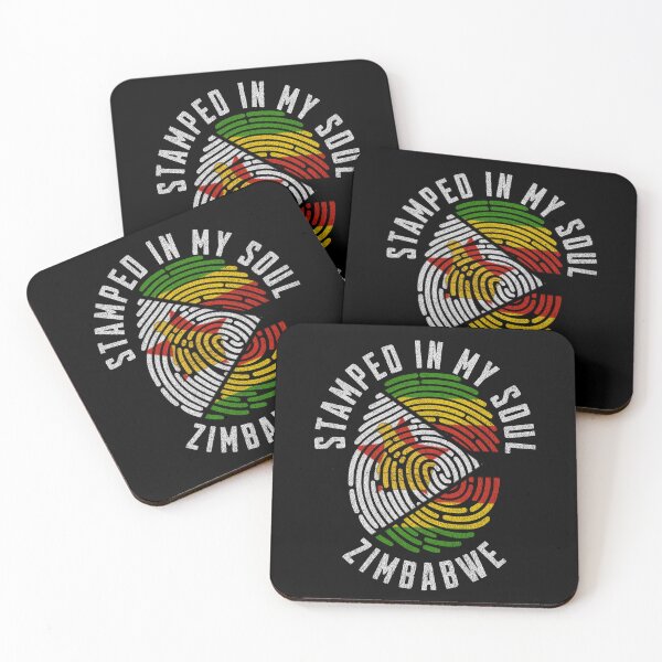 Item preview, Stamped In My Soul Zimbabwe Flag Fingerprint Zimbabwe Roots designed and sold by chrisrivait.