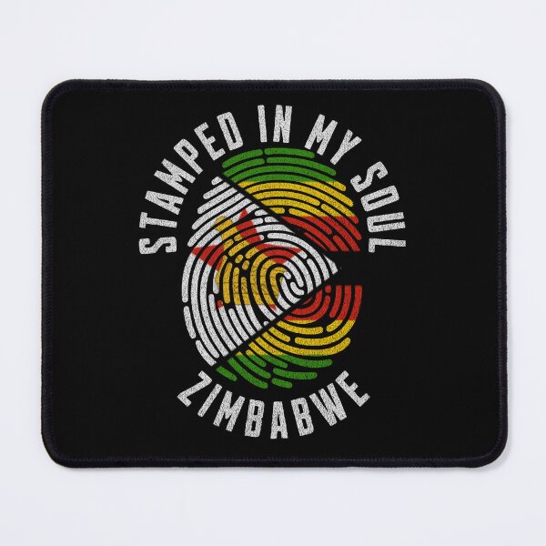 Item preview, Stamped In My Soul Zimbabwe Flag Fingerprint Zimbabwe Roots designed and sold by chrisrivait.