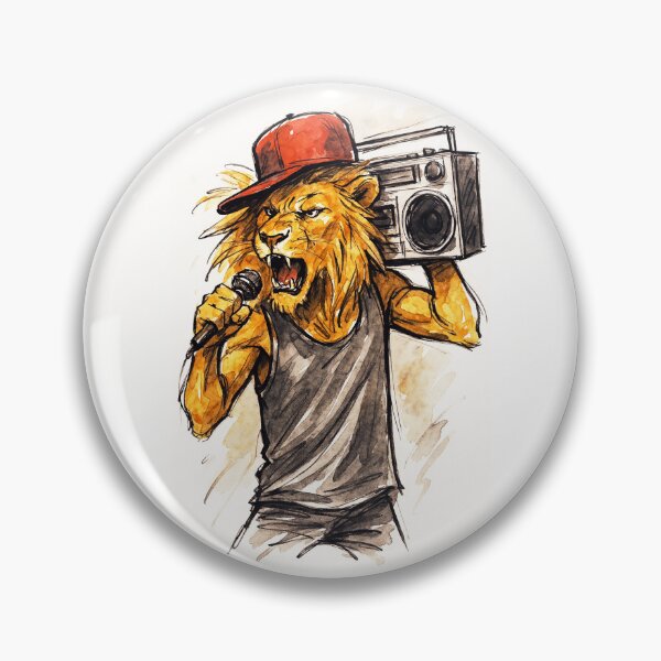 Item preview, Boombox Lion - Old School Hip Hop King designed and sold by Sarcastic designs.