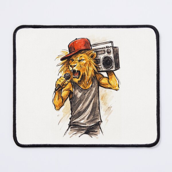 Item preview, Boombox Lion - Old School Hip Hop King designed and sold by Sarcastic designs.