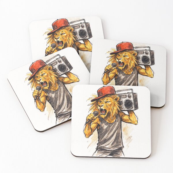 Item preview, Boombox Lion - Old School Hip Hop King designed and sold by Sarcastic designs.