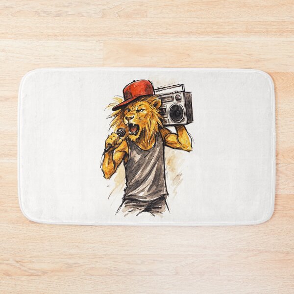Item preview, Boombox Lion - Old School Hip Hop King designed and sold by Sarcastic designs.