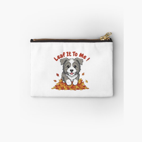 Item preview, Leaf It To Me Bearded Collie Dog Running in Fall Leaves Cute Autumn designed and sold by The Real Life Symphony.