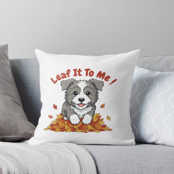 Item preview, Leaf It To Me Bearded Collie Dog Running in Fall Leaves Cute Autumn designed and sold by The Real Life Symphony.