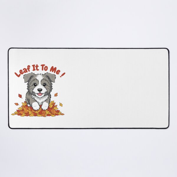 Item preview, Leaf It To Me Bearded Collie Dog Running in Fall Leaves Cute Autumn designed and sold by The Real Life Symphony.