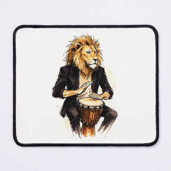 Item preview, Lion Drummer on Djembe - Musician vibe designed and sold by Sarcastic designs.