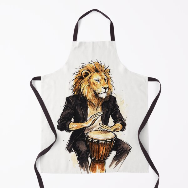 Item preview, Lion Drummer on Djembe - Musician vibe designed and sold by Sarcastic designs.