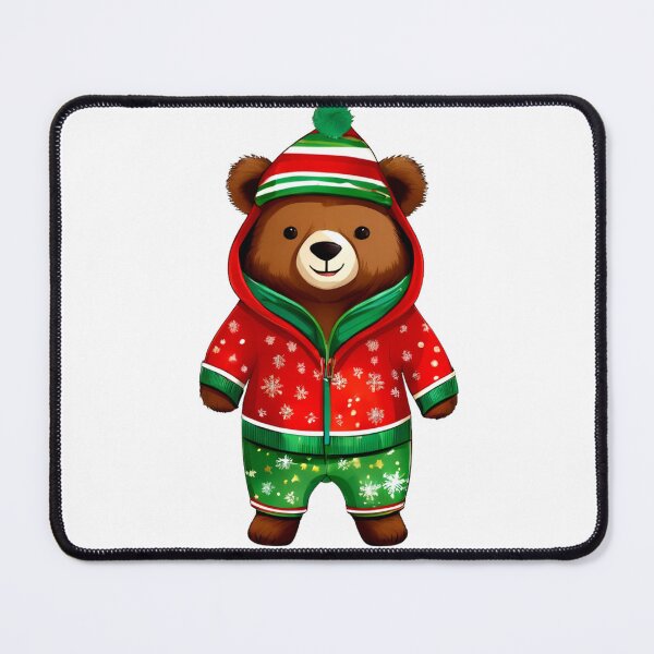 Item preview, Bear in a Christmas Romper. designed and sold by Zofia Sosnecka.