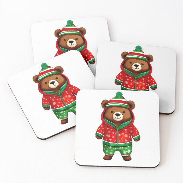 Item preview, Bear in a Christmas Romper. designed and sold by Zofia Sosnecka.