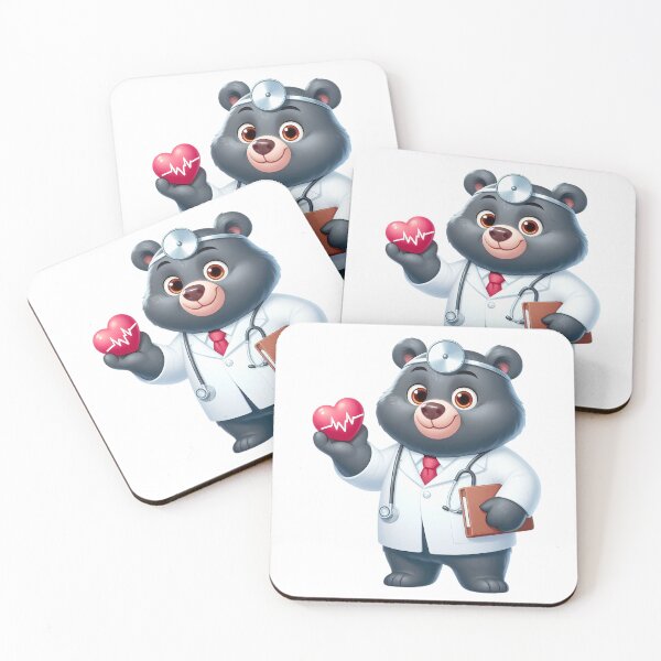 Item preview, Black Bear Doctor with a Heart designed and sold by Art-Arcade6.