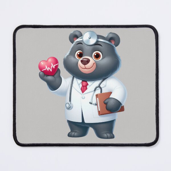 Item preview, Black Bear Doctor with a Heart designed and sold by Art-Arcade6.