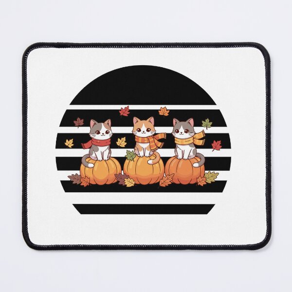 Item preview, Autumn Cats on Pumpkins – Cozy Fall Night Vibes designed and sold by Catpuccino.