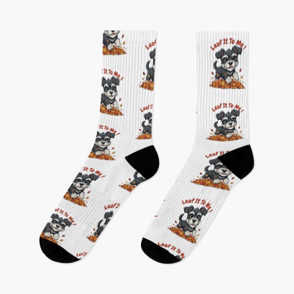 Item preview, Leaf It To Me Giant Schnauzer Dog Running in Fall Leaves Cute Autumn designed and sold by The Real Life Symphony.