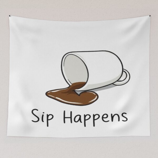 Item preview, Sip Happens – Funny Spilled Coffee Cup Design designed and sold by CMdigit.