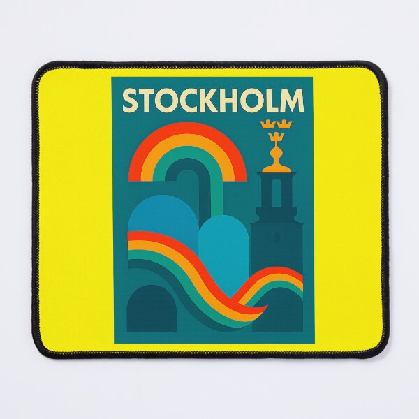 Item preview, LGBT Gay pride Rainbow flag Stockholm Pride designed and sold by JETSETPRIDE.