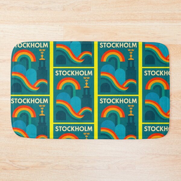 Item preview, LGBT Gay pride Rainbow flag Stockholm Pride designed and sold by JETSETPRIDE.