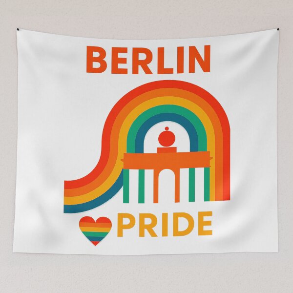 Item preview, LGBT Gay pride Rainbow flag Berlin Pride designed and sold by JETSETPRIDE.