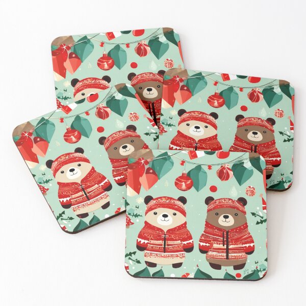 Item preview, Bear in a Christmas Romper. designed and sold by Zofia Sosnecka.