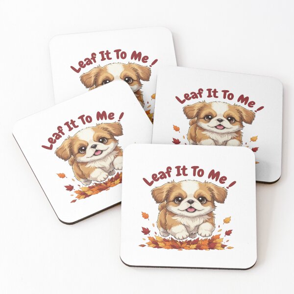 Item preview, Leaf It To Me Pekingese Dog Running in Fall Leaves Cute Autumn designed and sold by The Real Life Symphony.
