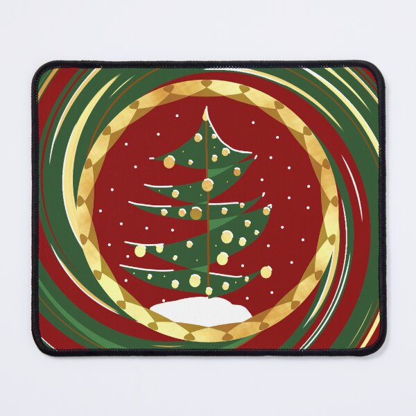 Item preview, Christmastree red green decor snow designed and sold by CreaTwinkles.