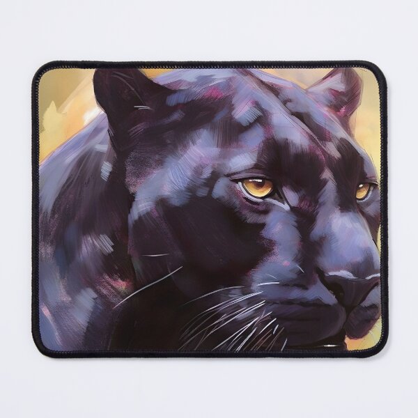 Item preview, Vintage Black Panther Painting, Wild Animal Painting, Black Panther Poster, Purple Animal Wall Art, Realistic Animal Art, DIGITAL DOWNLOAD designed and sold by SavageVision.