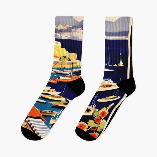 Item preview, Vintage Greece Travel Poster | Bay of Castella Athens | Art Deco Style | Colorful Mediterranean Design & Historical Architecture designed and sold by artofuniverse.