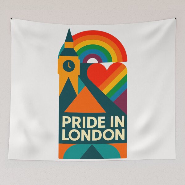 Item preview, LGBT Gay pride Rainbow flag London Pride designed and sold by JETSETPRIDE.